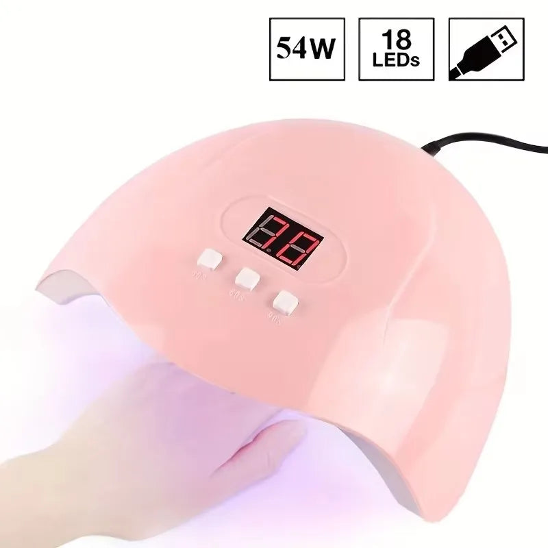 LINMANDA Electric Nail Drill Set Nail Art Pen File Kit 54W Nail Lamp Gel Manicure Dryer Lamp Nail Files Tool