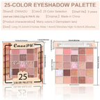 25 Color Matte Pear Eyeshadow Palette Soft Silky Rich Colors Easy Blend Long Lasting Multi Tone Makeup