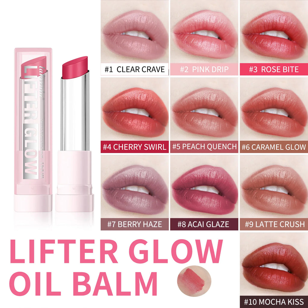 Lip Balm Lifter Glaze Oil Balm with Hyaluronic Acid and Hydrating Oil Blend with 24HRs of Smooth Moisturizing Shine Pink Makeup