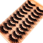 10 pairs of Russian striped eyelashes fluffy artificial mink eyelashes 3D fake eyelashes Russian curly eyelashes fake eyelashes