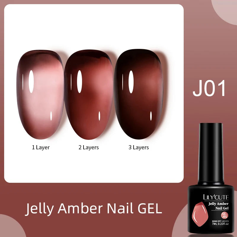 LILYCUTE 7ml Metallic Gel Nail Polish Red Chrome Effect Soak Off UV Gel Varnish Semi Permanent Nail Art Manicure Base Top Coat