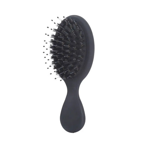 Portable Mini Paddle Brush Pig Bristle Matte Pocket Wet Brush Lightwear Frosted Hair Comb Holiday Vocation