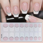 14/16Tips Full Cover Gradient Nail Stickers Multi Color Self Adhesive Slider No Need UV Lamp Cured Press ON Nail Decal