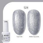 Arte Clavo Solid Color Gel Nail Polish 15ml Soak Off UV LED Gel Semi-Permanent Glitter Polish For Manicure Nail Art Salon Gel