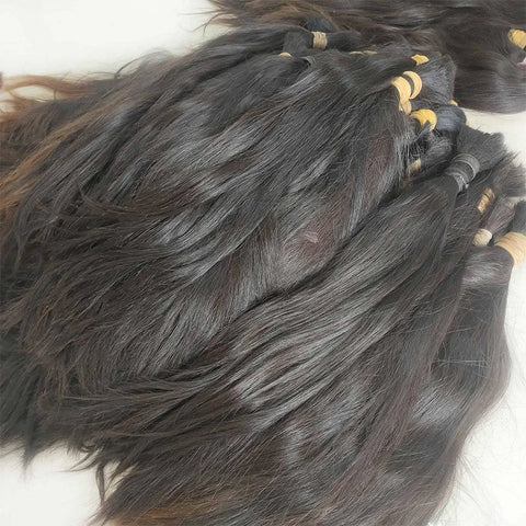 12A Braided Hair Straight Human Hair Bulk For Braiding Extensiones Cabelo Humano 100% Virgin Unprocessed Weaving Bulk Human Hair