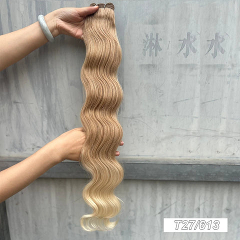 Magicae 200g/Pc Chocolate Brown M816 Blond 27/613 Gray M888 High Temperature Synthetic Hair Extension 30Inch Body Wave Bundles