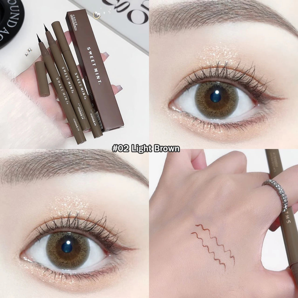 Waterproof Liquid Eyeliner Eyebrow Easy To Color Sweat-proof Eyebrow Pen 0.05MM Ultra Thin Head Eye Liner Eyelash Eye Makeup