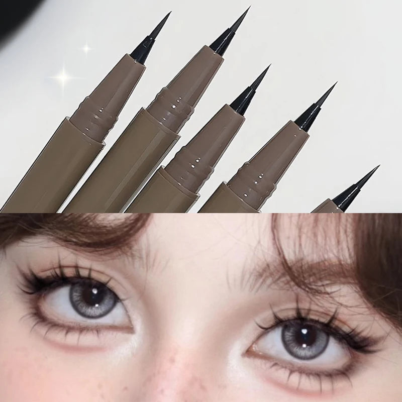 Waterproof Liquid Eyeliner Eyebrow Easy To Color Sweat-proof Eyebrow Pen 0.05MM Ultra Thin Head Eye Liner Eyelash Eye Makeup