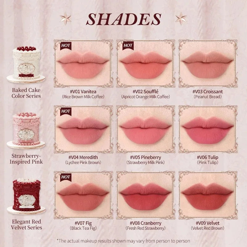 Flower Know Strawberry Rococo Cloud Liquid Lipstick Cream Lip Glaze Matte Milk Tea korean Makeup Long Lasting Lipgloss