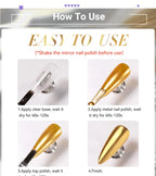 LILYCUTE 7ml  Mirror Metallic Nail Polish No Need of UV LED Lamp Nail Supplies Vernis Red Purple Mirror Effect for Nails