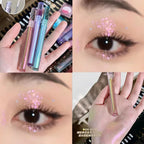 3pcs Set - 3 Colors Chameleon Eyeshadow: Pink, Micro Glitter Purple, Cyan, Chameleon Glitter Eyeshadow Long Lasting Eye Makeup