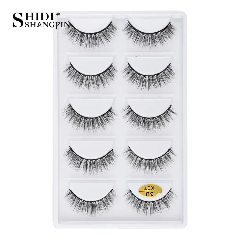 3/5 Pairs Hot Sale Natural Long 3D Mink Lashes Soft Short Faux Cils Handmade Fake Lashes Makeup Tool Eyelash Extension Maquiagem
