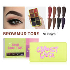 8-Color Blusher Cream Plate Highlighter Palette Face Blush Cosmetics Long Lasting Waterproof Concealer Natural Look Matte Makeup