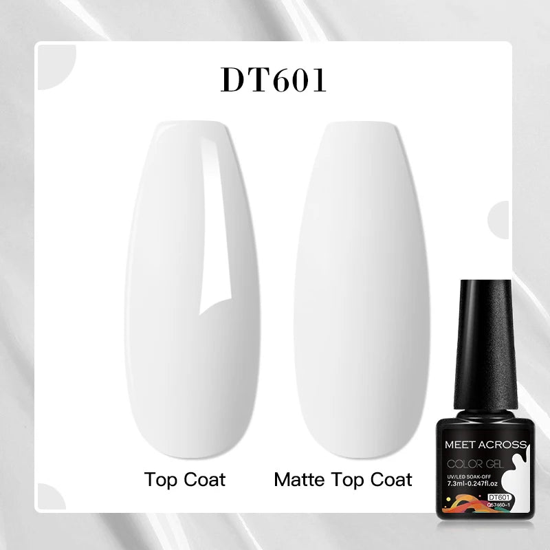 MEET ACROSS 7ml Red Blue Green Metallic Gel Nail Polish Super Bright Mirror Effect Semi Permanent LED UV Gel Nail Art Varnish