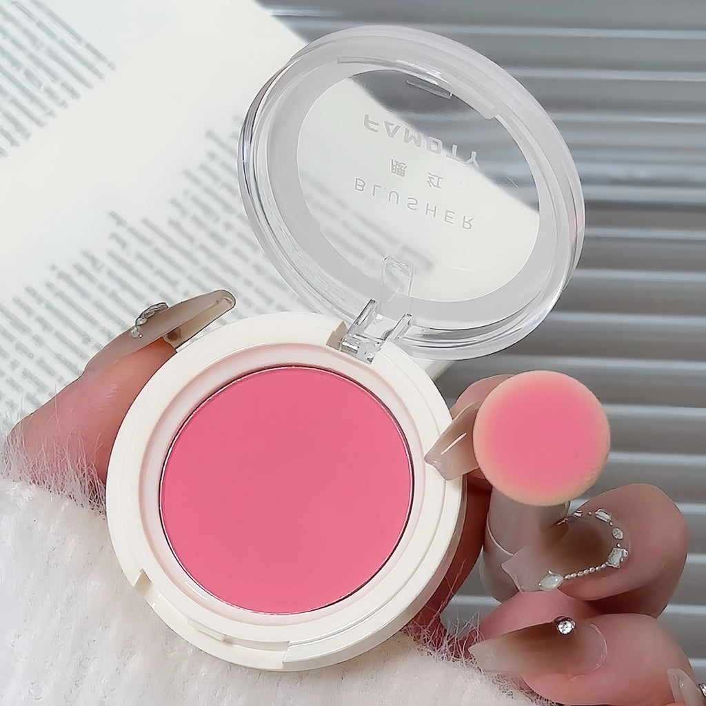 2024 Monochrome Face Blush Palette Longlasting Waterproof Pressed Powder Matte Blush for Contouring Cheeks Travel Cosmetics