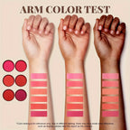 1 SET 6 Colors Waterproof Matte Blush Palette Medium Buildable Coverage Long-Lasting Natural Finish Light &Breathable Free brush