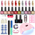 Limegirl Semi-Permanent  8ml Nail Gel Polish Kit With USB UV Lamp Soak Off Base&Top Coat Varnish Manicure Set  for Nails Salons