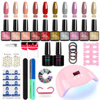 Limegirl Semi-Permanent  8ml Nail Gel Polish Kit With USB UV Lamp Soak Off Base&Top Coat Varnish Manicure Set  for Nails Salons
