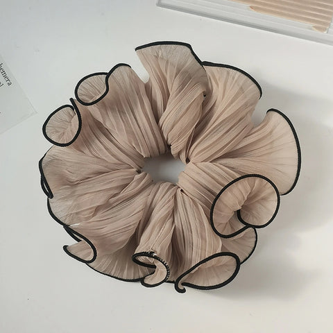 Korean Fashion Big Scrunchies For Girls Pink White Hairties For Bun Hairstyle Hair Bands Hair Accessories For Women Headwear