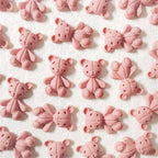 10Pcs Pink Gold Bear Nail Charms Japanese Cartoon Jewelry Nails Art Decoration 3D Rabbit Bear Manicure Accessories For Girl Lady