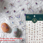 5D Gradient Love Gem Glitter Love Heart Colorful Cat's Eye Rhinestone Soft Self Adhesive Nail Art Stickers Shiny Manicure Decals