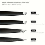 4 Pcs Set High-Quality Stainless Steel Eyebrow Tweezers  Suitable for Eyebrows Eyelashes Remove Beard Christmas Gift