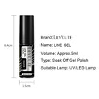 LILYCUTE 5ml Super Bright Silver Metallic Painting Liner Gel Nail Polish Drawing Stripe Graffiti Mirror Pull Line UV Gel Varnish