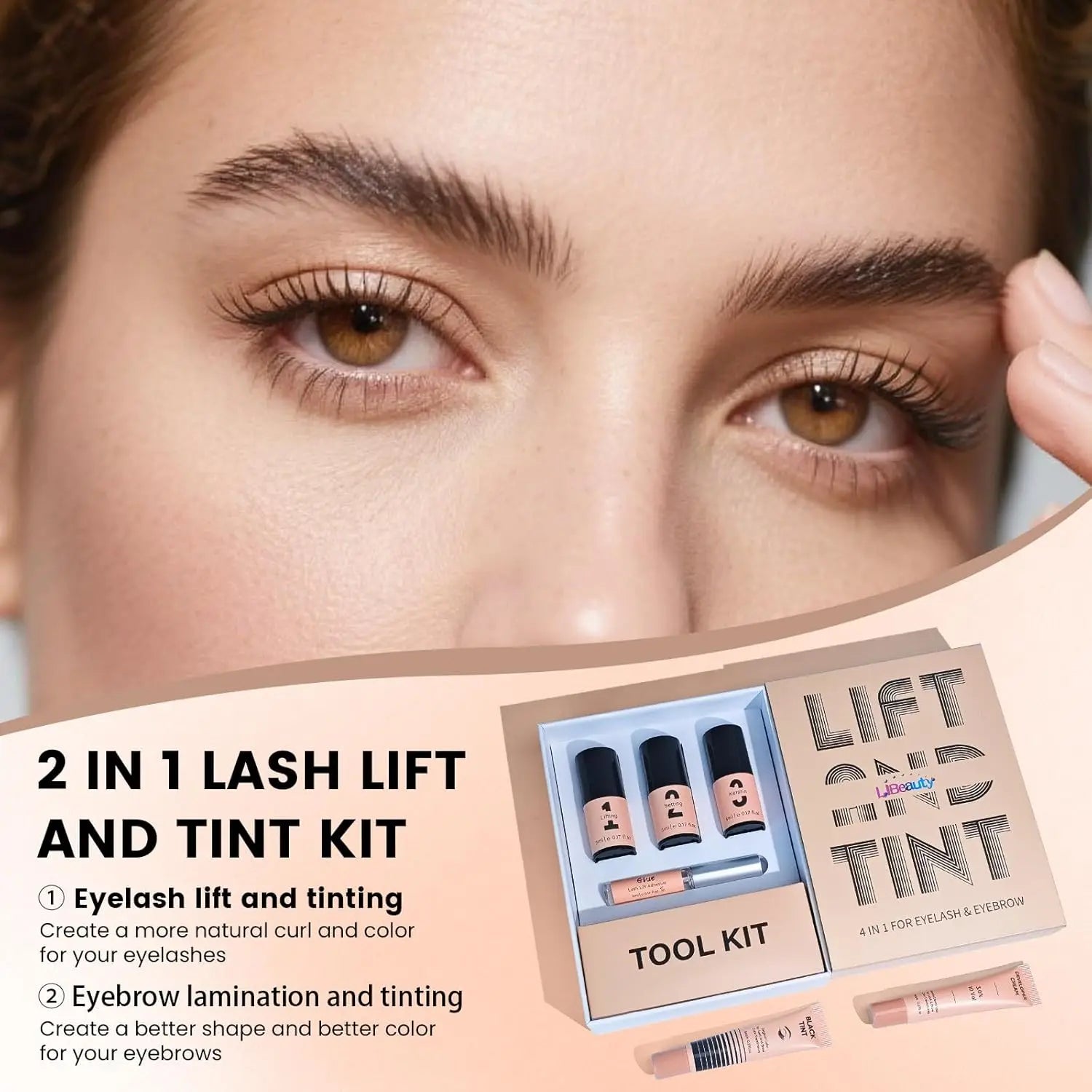 Libeauty Lash Lift And Brow Dye Tint Kit Lifting Eyelashes Brow Lamination Lash Lifting Set Eyes 5 To 8 Weeks Makeup Tools