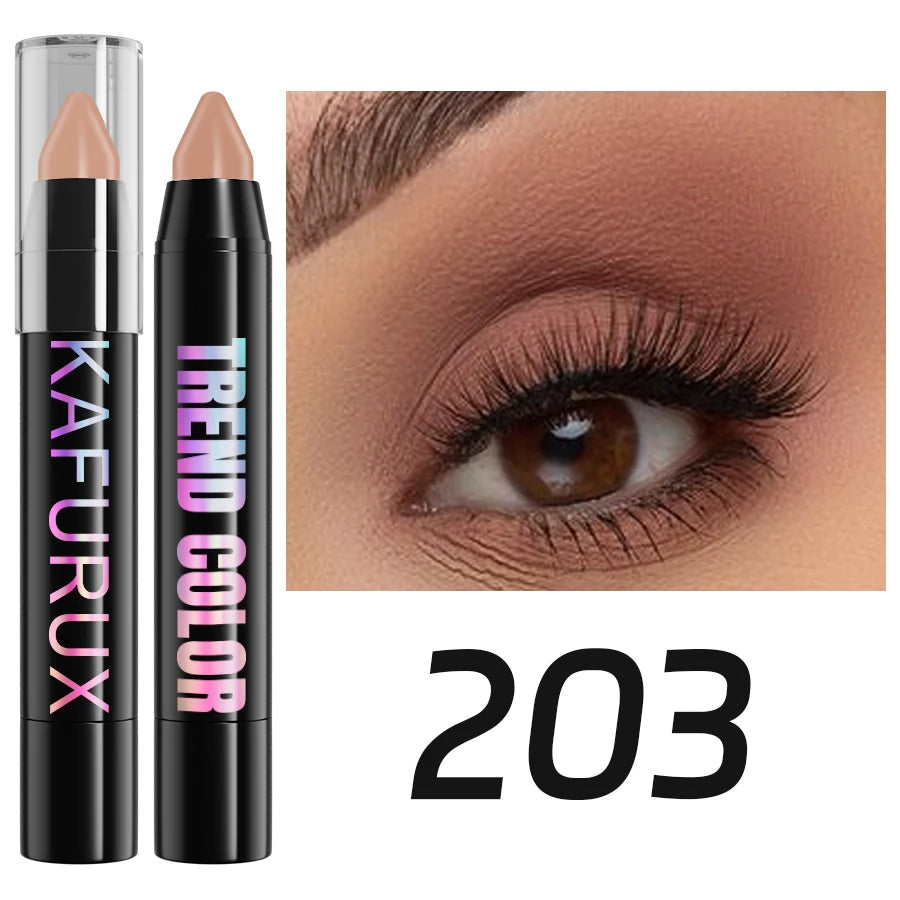 24 Colors Pearlescent Glitter Eyeshadow Eyeliner Pencil Waterproof Matte Nude Eye Shadow Eye Makeup Shimmer Highlighter Pen Tool