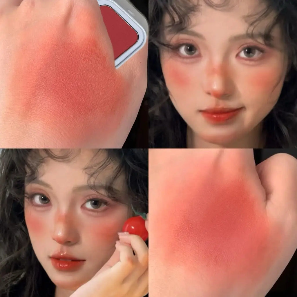 Herorange Low-Saturation Matte Blush Single Color Blush Palette, Soft and Smooth Texture, Fine and Non-Flaky, Easy to Apply, Long-Lasting Color, Enhances Complexion, Affordable Nude Makeup