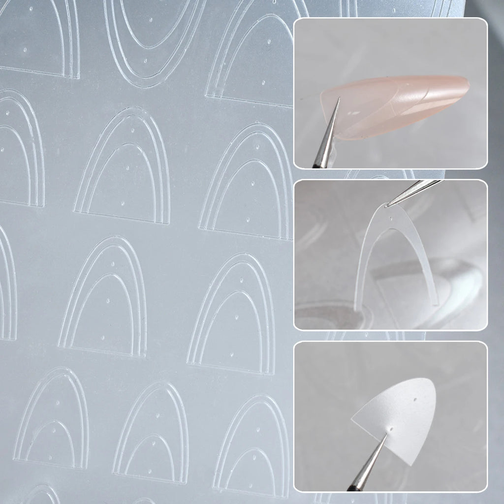 1pcs Hollow Lace Simple Fashion French Nail Stickers Self-Adhesive Slider Nail Art Decals Decoration DIY Nail Art Accessories