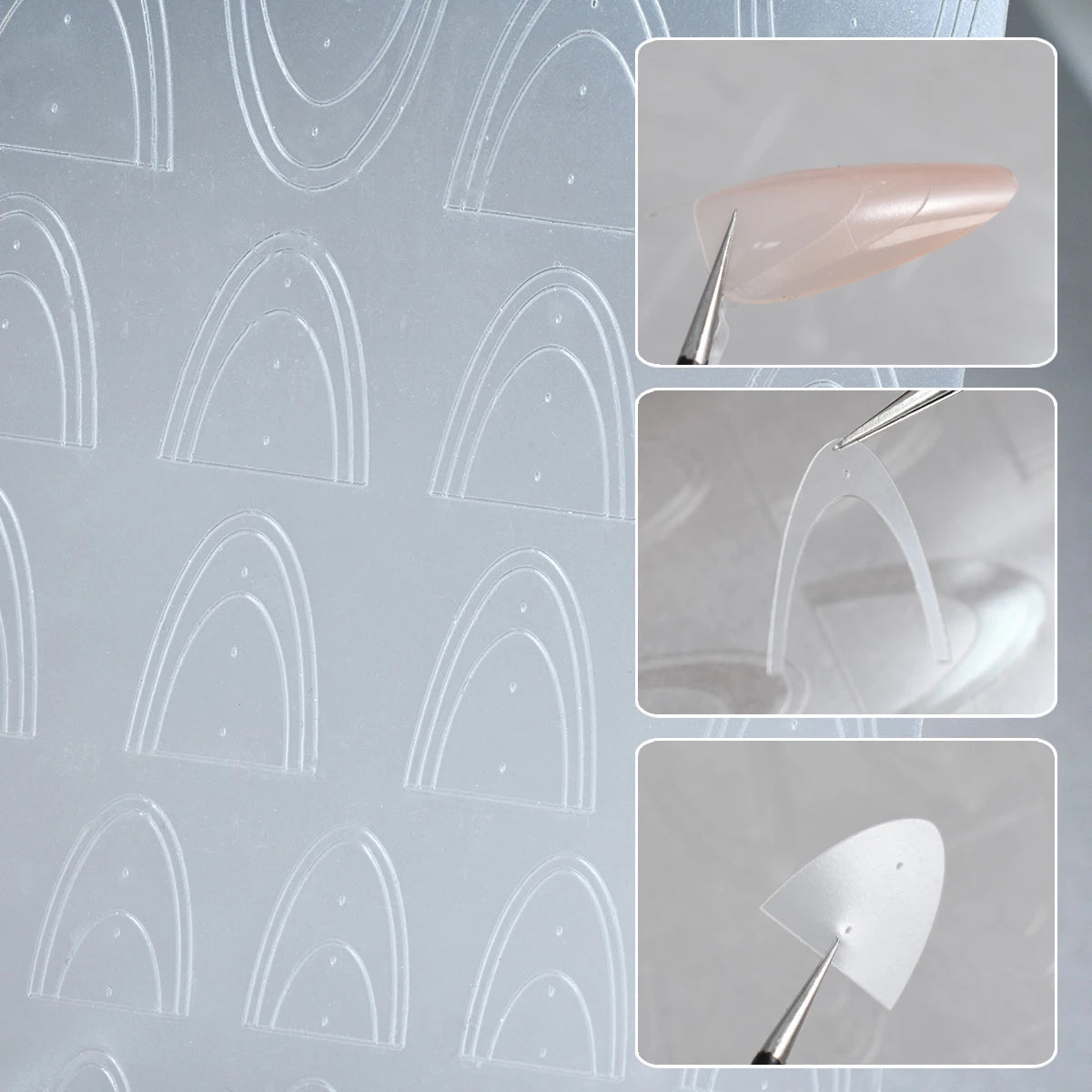 1pcs Hollow Lace Simple Fashion French Nail Stickers Self-Adhesive Slider Nail Art Decals Decoration DIY Nail Art Accessories