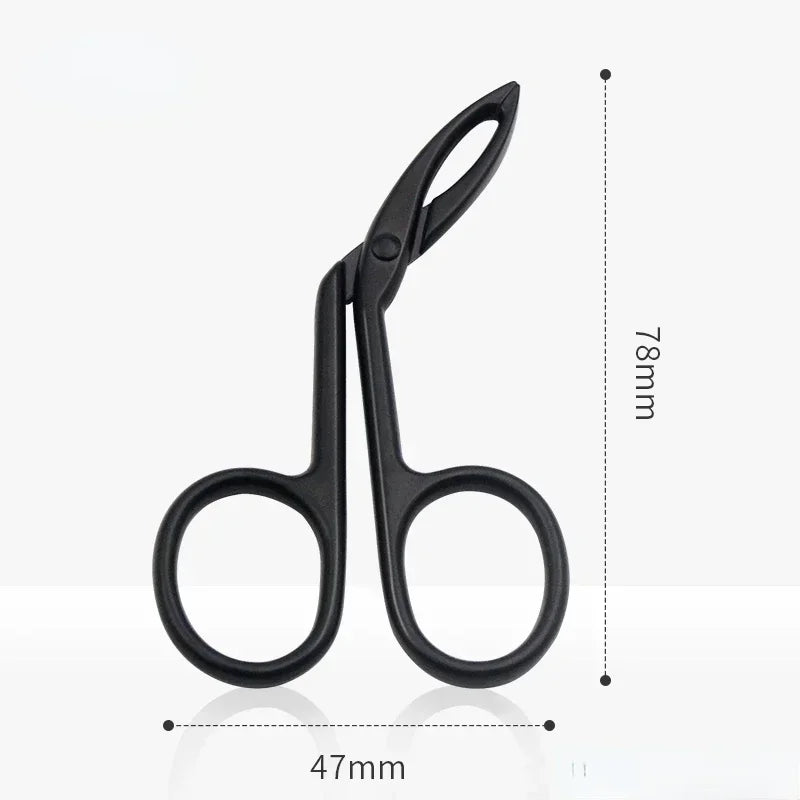 New Elbow Eyebrow Pliers Clip Scissors Tweezers Straight Pointed Stainless Steel Eyebrow Plucking Makeup Beauty Tools