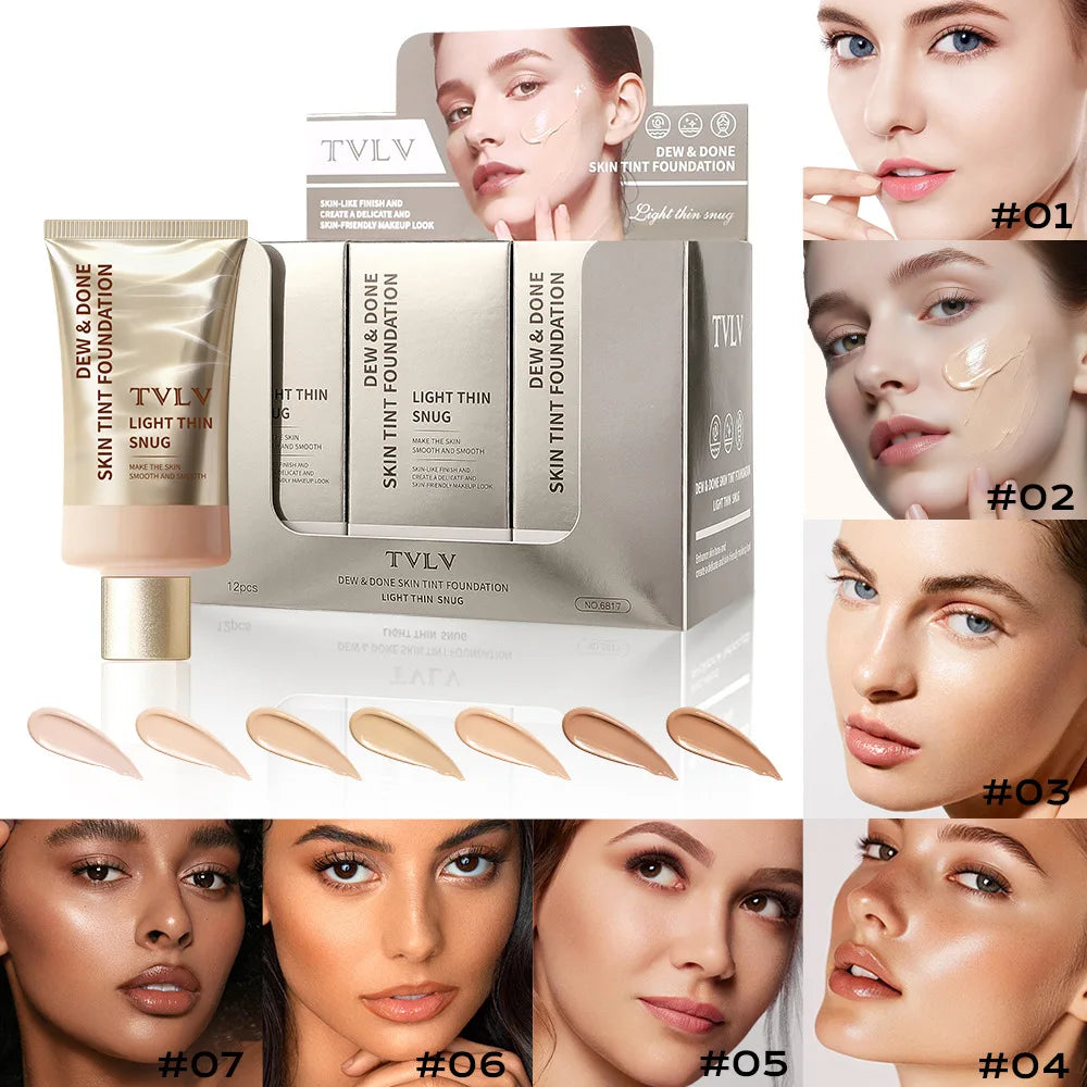 No-Makeup Cream, Tinted Moisturizer, Natural Long-Lasting Moisturizing and Brightening Concealer, Brightening Fake-No-Makeup Liquid Foundation