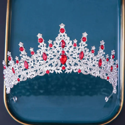 Baroque Crystal Tiaras And Crowns For Women Bride Rhinestone Prom Diadem Bridal Wedding Hair Accessories Jewelry Crown Tiara