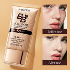 SADOER Gold Snail Oil-Control Matte BB Cream Foundation Concealer Moisturizing Isolation Cream SPF50+PA+++ 40g