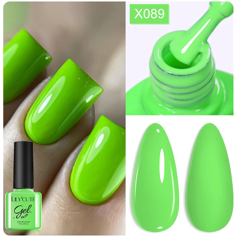 LILYCUTE 7ml Metallic Gel Nail Polish Red Chrome Effect Soak Off UV Gel Varnish Semi Permanent Nail Art Manicure Base Top Coat