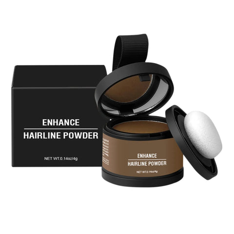 Powder (light Brown) Hair Root, Immediately Hair Color Shadow Covers Gray Hair, Hair Is Moisturized, Naturally Modified Hair Top