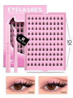 GROINNEYA Cluster Lashes Kit Manga Lashes Natural Eyelash extension Cluster Natural Volume Individual Lashes Mixed Tray Lashes