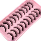 10 pairs of Russian striped eyelashes fluffy artificial mink eyelashes 3D fake eyelashes Russian curly eyelashes fake eyelashes