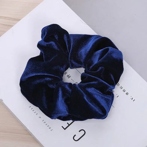 10/6/1pc Accesorios para el cabello chouchou cheveux femme hair scrunchies headband women ties velvet solid color Black set pack