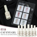 Magnetic Cat Eye Gel Nail Polish Set Red Pink UV Soak Off Gel Varnish Crystal 15ml Cat Eye Gel Lacquer Art Nails With Display