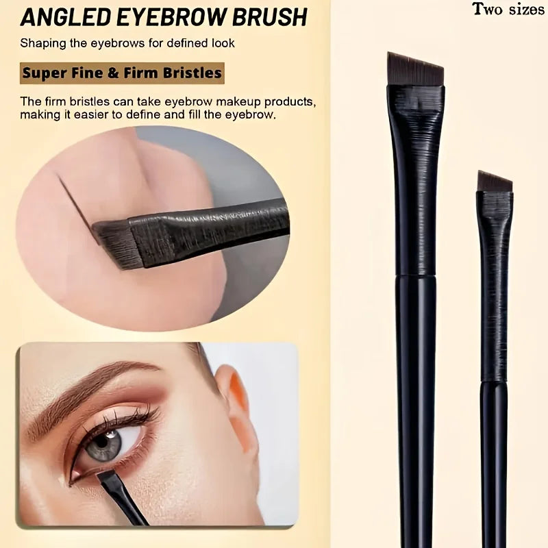 5pcs eyeliner brush set, with tilted fine blade, suitable for precise application - suitable for all skin types.