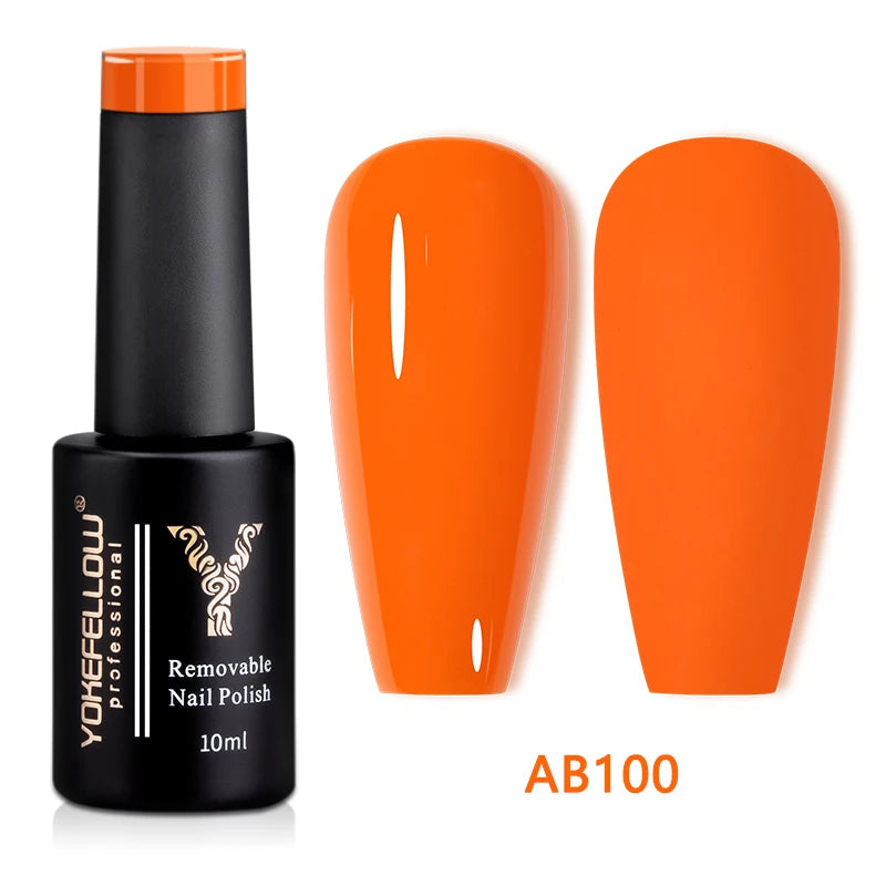YOKEFELLOW 10ml Jelly Nude Gel Nail Polish High Quality Translucent Pink Nail Gel Varnish Soak Off UV Gel Polish Long Lasting
