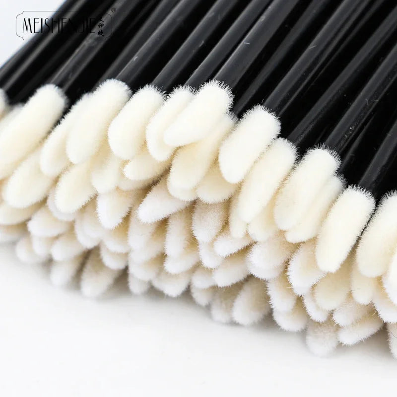 MEISHENJIE 50/500/1000pcs Lip Brushes Makeup Mascara Wands Lipstick Micro Brushes Applicators Cleaner for Eyelash Extension Tool