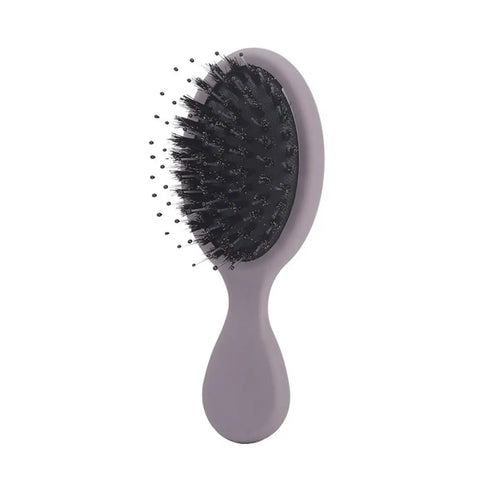 Portable Mini Paddle Brush Pig Bristle Matte Pocket Wet Brush Lightwear Frosted Hair Comb Holiday Vocation