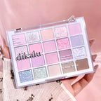 20 Colors Low Saturation Korean Eyeshadow Palette Purple Matte Pearlescent Long Lasting Waterproof Glitter Eye Shadow Eye Makeup