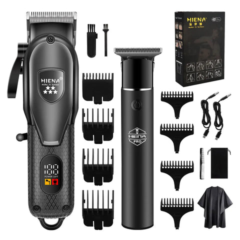 hiena Hair Clipper Kit for Men Electric Shaver Hair Trimmer Professional Cutting Machine Hair Trimmer with LCD Digital Display