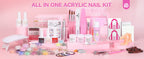 SAVILAND Full Acrylic Nail Kit With UV Nail Lamp Electric Nail Drill Machine Powder Gel Nail Polish Tools For Manicure Nail Art