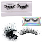 New Spike Real Mink Lashes High Quality 16mm 18mm 20mm 25mm Volume Fluffy Wispy Strip Lashes Suppliers Wholesale Mink Eyelashes